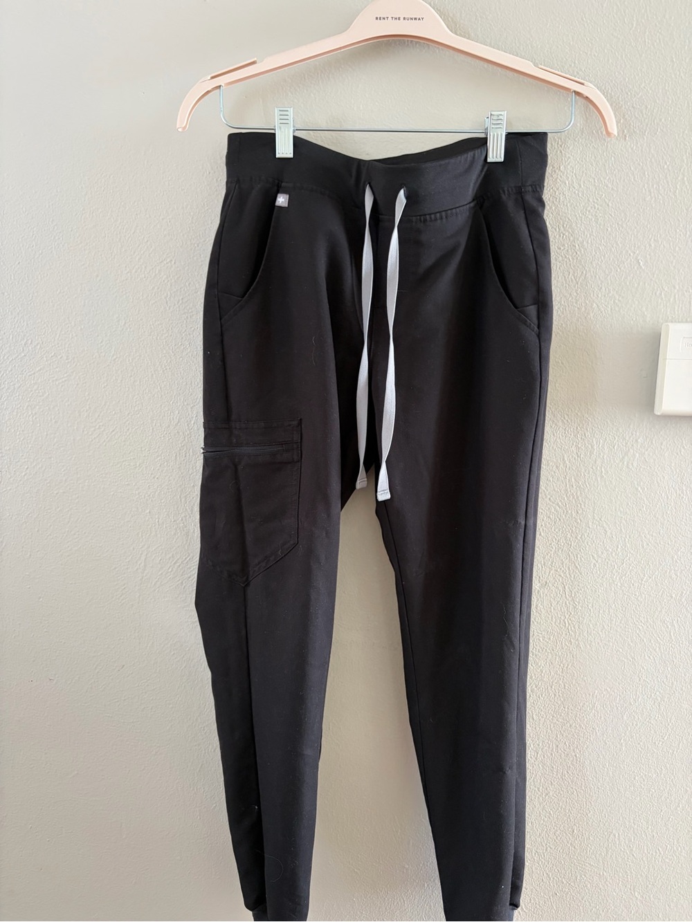 Figs Women’s Black Jogger Pants with White Drawcord